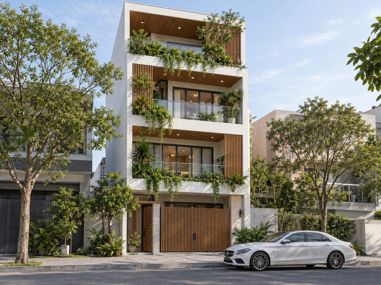 Công trình nhà phố 4 tầng